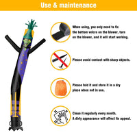 6 10 15 20FT Tall Halloween Witch Waving Inflatable Tube Man(Blower Not Included) - goodeny