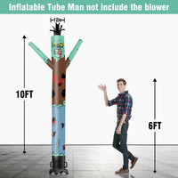 6 10 15 20FT Tall Halloween Zombie Waving Inflatable Tube Man(Blower Not Included) - goodeny