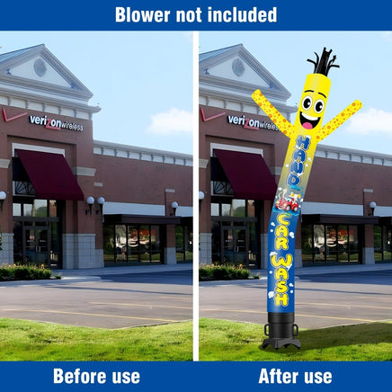 6 10 15 20FT Tall Hand Car Wash Waving Inflatable Tube Man(Blower Not Included) - goodeny