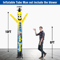6 10 15 20FT Tall Hand Car Wash Waving Inflatable Tube Man(Blower Not Included) - goodeny