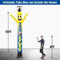 6 10 15 20FT Tall Hand Car Wash Waving Inflatable Tube Man(Blower Not Included) - goodeny