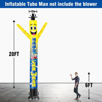 6 10 15 20FT Tall Hand Car Wash Waving Inflatable Tube Man(Blower Not Included) - goodeny