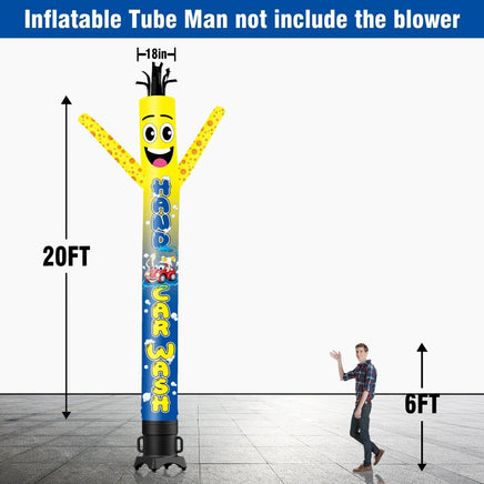 6 10 15 20FT Tall Hand Car Wash Waving Inflatable Tube Man(Blower Not Included) - goodeny