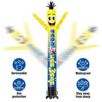 6 10 15 20FT Tall Hand Car Wash Waving Inflatable Tube Man(Blower Not Included) - goodeny
