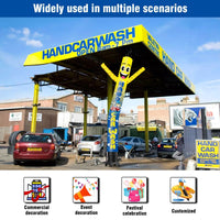 6 10 15 20FT Tall Hand Car Wash Waving Inflatable Tube Man(Blower Not Included) - goodeny
