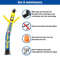 6 10 15 20FT Tall Hand Car Wash Waving Inflatable Tube Man(Blower Not Included) - goodeny