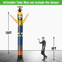 6 10 15 20FT Tall Handyman Waving Inflatable Tube Man(Blower Not Included) - goodeny