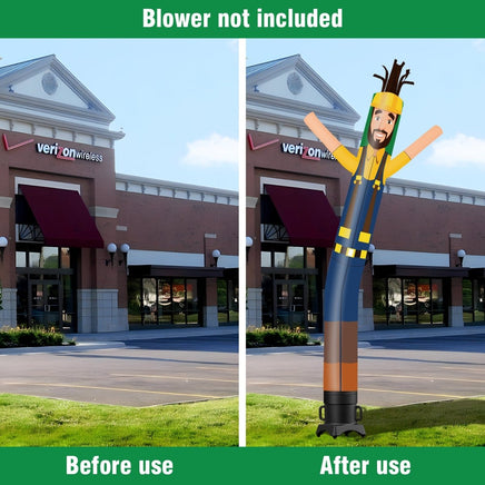 6 10 15 20FT Tall Handyman Waving Inflatable Tube Man(Blower Not Included) - goodeny