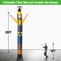 6 10 15 20FT Tall Handyman Waving Inflatable Tube Man(Blower Not Included) - goodeny