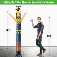 6 10 15 20FT Tall Handyman Waving Inflatable Tube Man(Blower Not Included) - goodeny