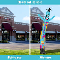 6 10 15 20FT Tall Happy Birthday Waving Inflatable Tube Man(Blower Not Included) - goodeny