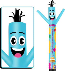 6 10 15 20FT Tall Happy Birthday Waving Inflatable Tube Man(Blower Not Included) - goodeny