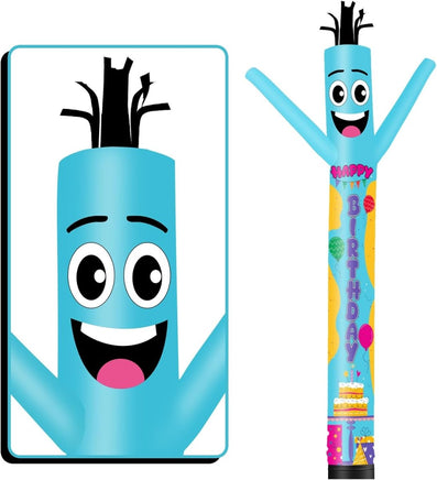 6 10 15 20FT Tall Happy Birthday Waving Inflatable Tube Man(Blower Not Included) - goodeny