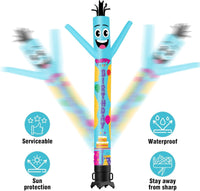 6 10 15 20FT Tall Happy Birthday Waving Inflatable Tube Man(Blower Not Included) - goodeny