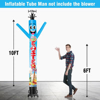 6 10 15 20FT Tall Happy Easter Waving Inflatable Tube Man(Blower Not Included) - goodeny
