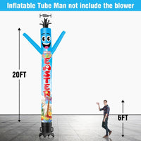 6 10 15 20FT Tall Happy Easter Waving Inflatable Tube Man(Blower Not Included) - goodeny