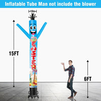 6 10 15 20FT Tall Happy Easter Waving Inflatable Tube Man(Blower Not Included) - goodeny