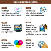 6 10 15 20FT Tall Hard Wood Sale Waving Inflatable Tube Man(Blower Not Included) - goodeny