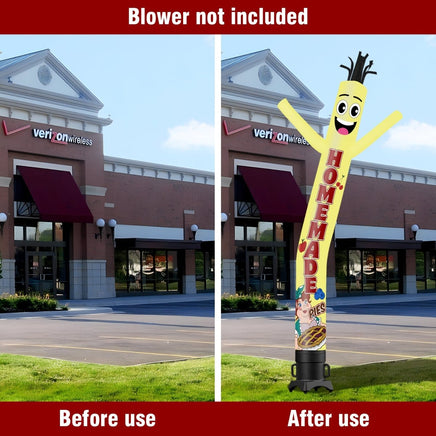 6 10 15 20FT Tall Homemade Pies Waving Inflatable Tube Man(Blower Not Included) - goodeny