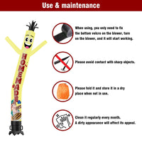 6 10 15 20FT Tall Homemade Pies Waving Inflatable Tube Man(Blower Not Included) - goodeny