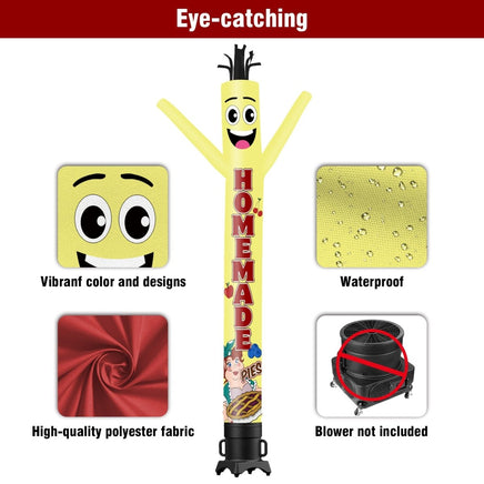 6 10 15 20FT Tall Homemade Pies Waving Inflatable Tube Man(Blower Not Included) - goodeny