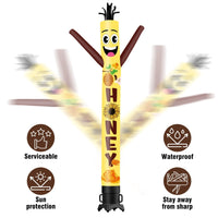 6 10 15 20FT Tall Honey Waving Inflatable Tube Man(Blower Not Included) - goodeny