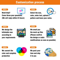 6 10 15 20FT Tall Honey Waving Inflatable Tube Man(Blower Not Included) - goodeny