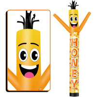 6 10 15 20FT Tall Honey Waving Inflatable Tube Man(Blower Not Included) - goodeny