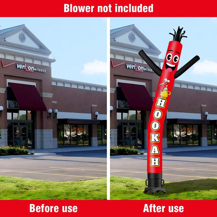 6 10 15 20FT Tall Hookah Waving Inflatable Tube Man(Blower Not Included) - goodeny