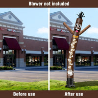6 10 15 20FT Tall Hot Chocolate Brown Waving Inflatable Tube Man(Blower Not Included) - goodeny