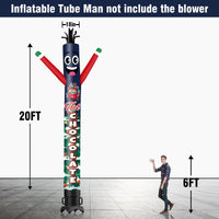 6 10 15 20FT Tall Hot Chocolate Waving Inflatable Tube Man(Blower Not Included) - goodeny