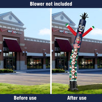 6 10 15 20FT Tall Hot Chocolate Waving Inflatable Tube Man(Blower Not Included) - goodeny