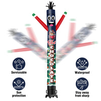 6 10 15 20FT Tall Hot Chocolate Waving Inflatable Tube Man(Blower Not Included) - goodeny