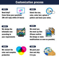 6 10 15 20FT Tall Hot Chocolate Waving Inflatable Tube Man(Blower Not Included) - goodeny