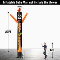 6 10 15 20FT Tall Hot Dogs Waving Inflatable Tube Man(Blower Not Included) - goodeny
