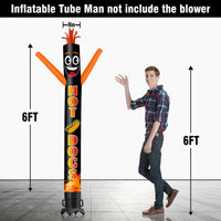 6 10 15 20FT Tall Hot Dogs Waving Inflatable Tube Man(Blower Not Included) - goodeny