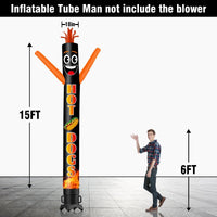 6 10 15 20FT Tall Hot Dogs Waving Inflatable Tube Man(Blower Not Included) - goodeny