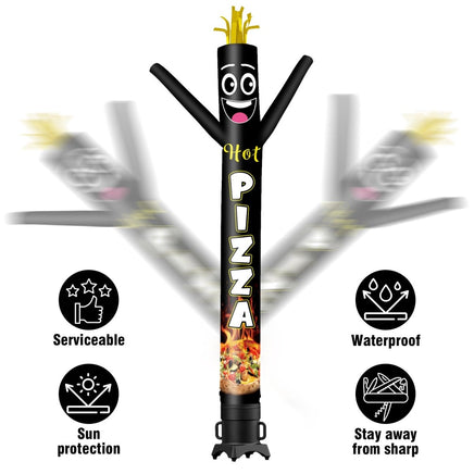 6 10 15 20FT Tall Hot Pizza Waving Inflatable Tube Man(Blower Not Included) - goodeny
