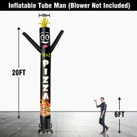 6 10 15 20FT Tall Hot Pizza Waving Inflatable Tube Man(Blower Not Included) - goodeny