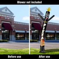 6 10 15 20FT Tall Hot Pizza Waving Inflatable Tube Man(Blower Not Included) - goodeny