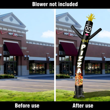 6 10 15 20FT Tall Hot Pizza Waving Inflatable Tube Man(Blower Not Included) - goodeny