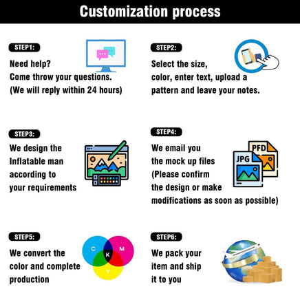 6 10 15 20FT Tall Hot Pizza Waving Inflatable Tube Man(Blower Not Included) - goodeny