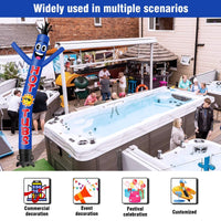 6 10 15 20FT Tall Hot Tubs Waving Inflatable Tube Man(Blower Not Included) - goodeny