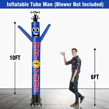 6 10 15 20FT Tall Hot Tubs Waving Inflatable Tube Man(Blower Not Included) - goodeny
