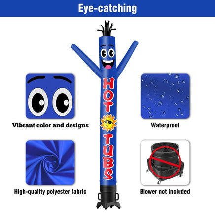 6 10 15 20FT Tall Hot Tubs Waving Inflatable Tube Man(Blower Not Included) - goodeny
