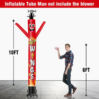 6 10 15 20FT Tall Hot Wings Waving Inflatable Tube Man(Blower Not Included) - goodeny