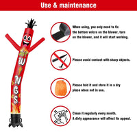 6 10 15 20FT Tall Hot Wings Waving Inflatable Tube Man(Blower Not Included) - goodeny