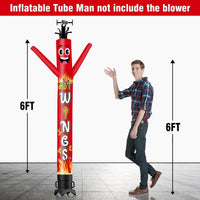 6 10 15 20FT Tall Hot Wings Waving Inflatable Tube Man(Blower Not Included) - goodeny