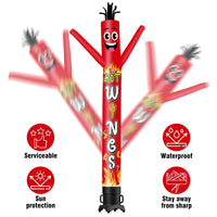6 10 15 20FT Tall Hot Wings Waving Inflatable Tube Man(Blower Not Included) - goodeny