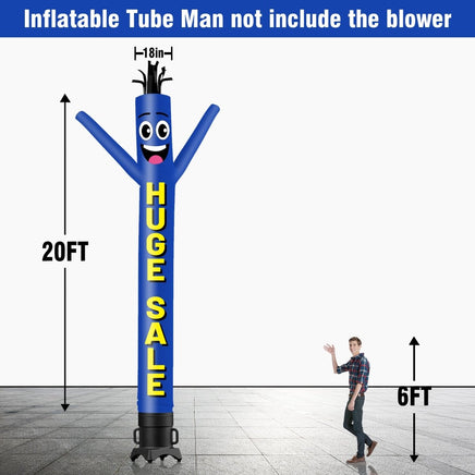 6 10 15 20FT Tall Huge Sale Waving Inflatable Tube Man(Blower Not Included) - goodeny